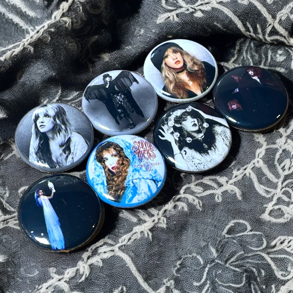 7 Pack Stevie Nicks Badge Button Set